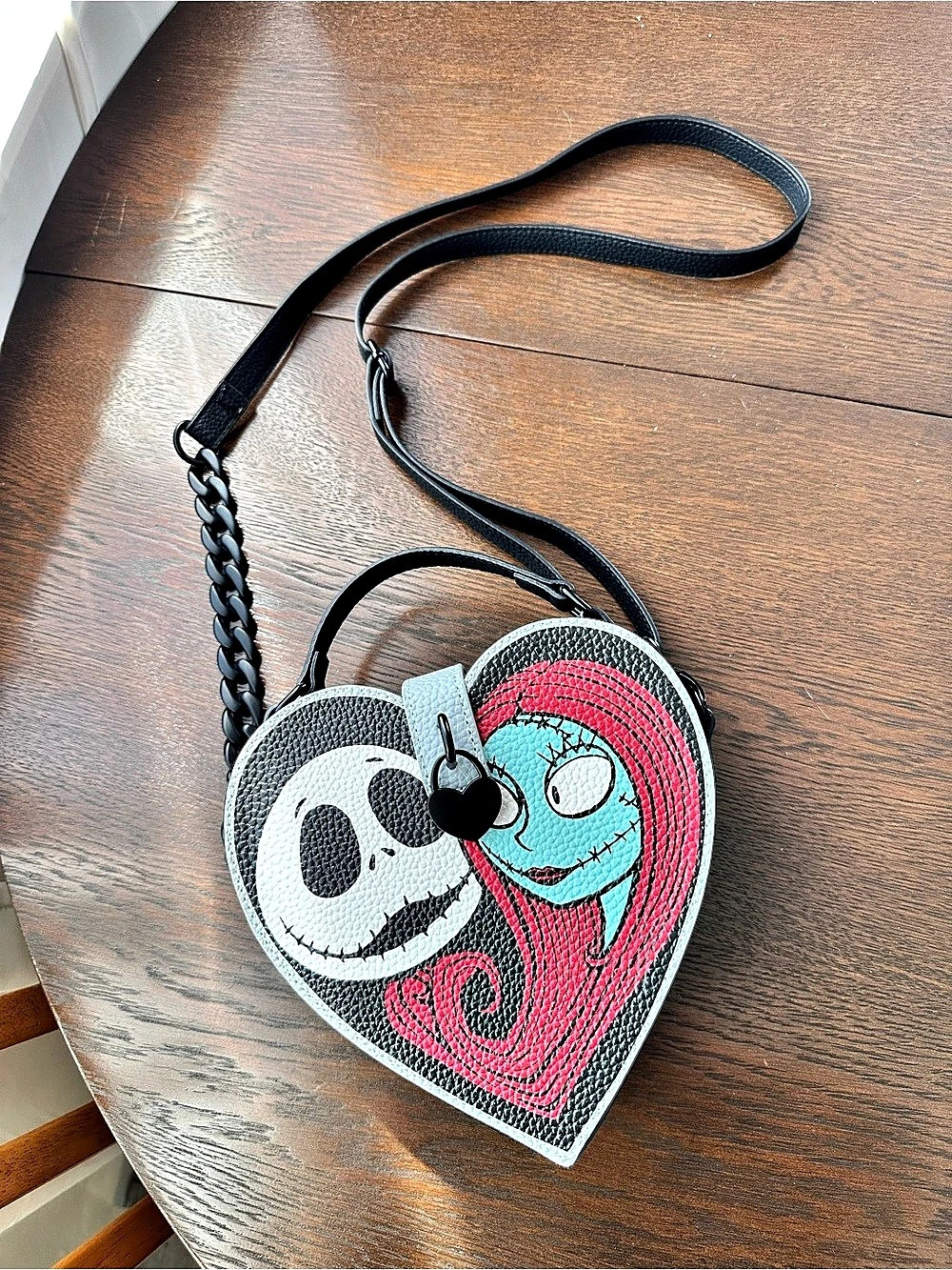 Nightmare Before Christmas Jack & Sally Forever Heart Box Crossbody